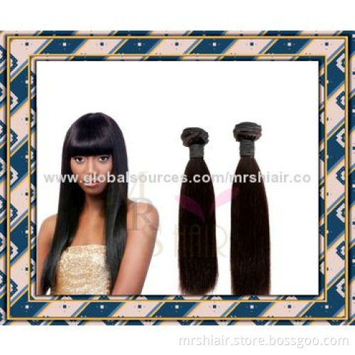 22-inch Light Yaki Peruvian Virgin Hair Weft, Harmless to Health